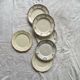 Set of 6 mismatched old earthenware dessert plates Badonviller Longwy