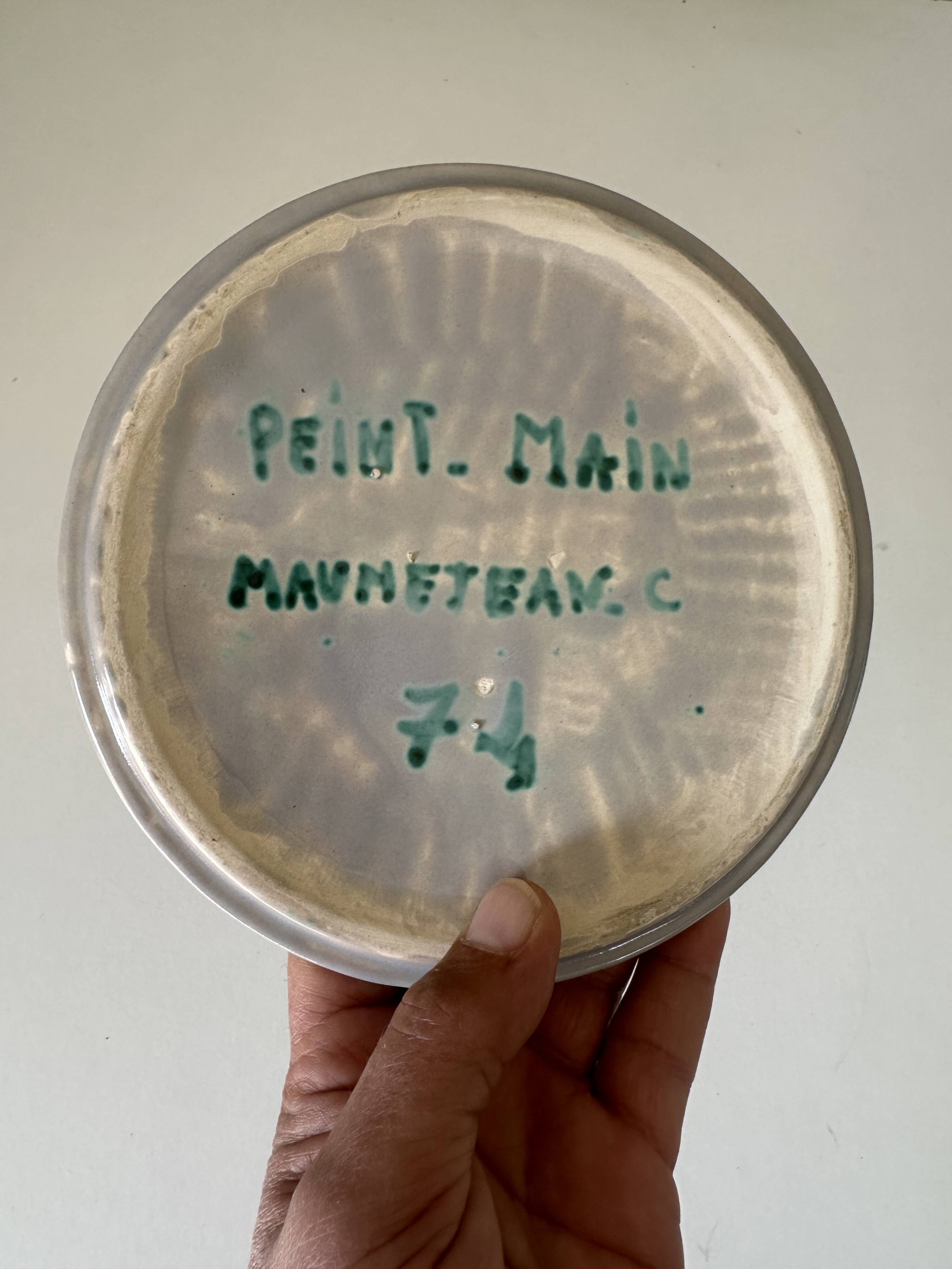 Vintage ceramic plate, 60s design