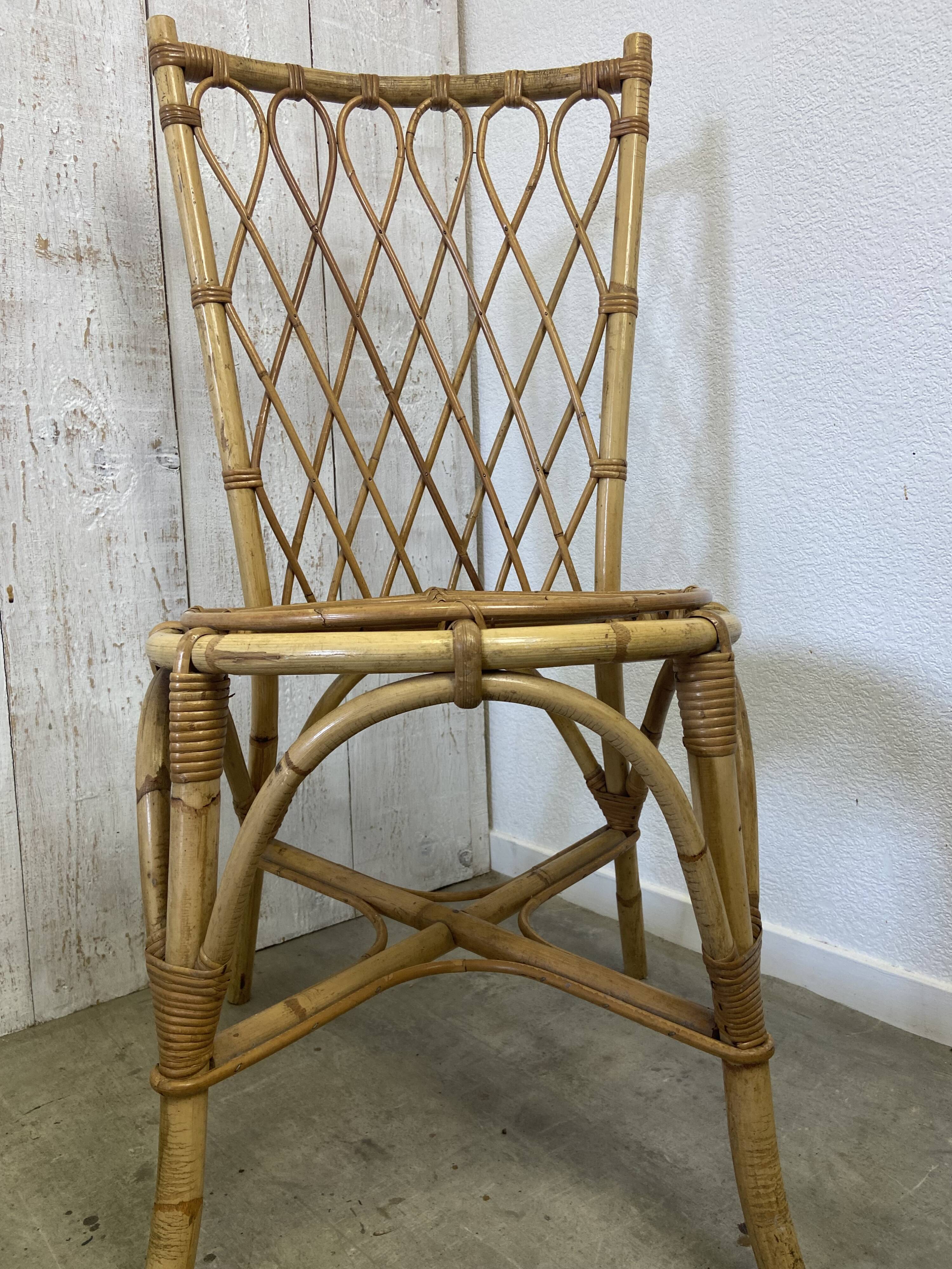 Louis Sognot rattan chairs