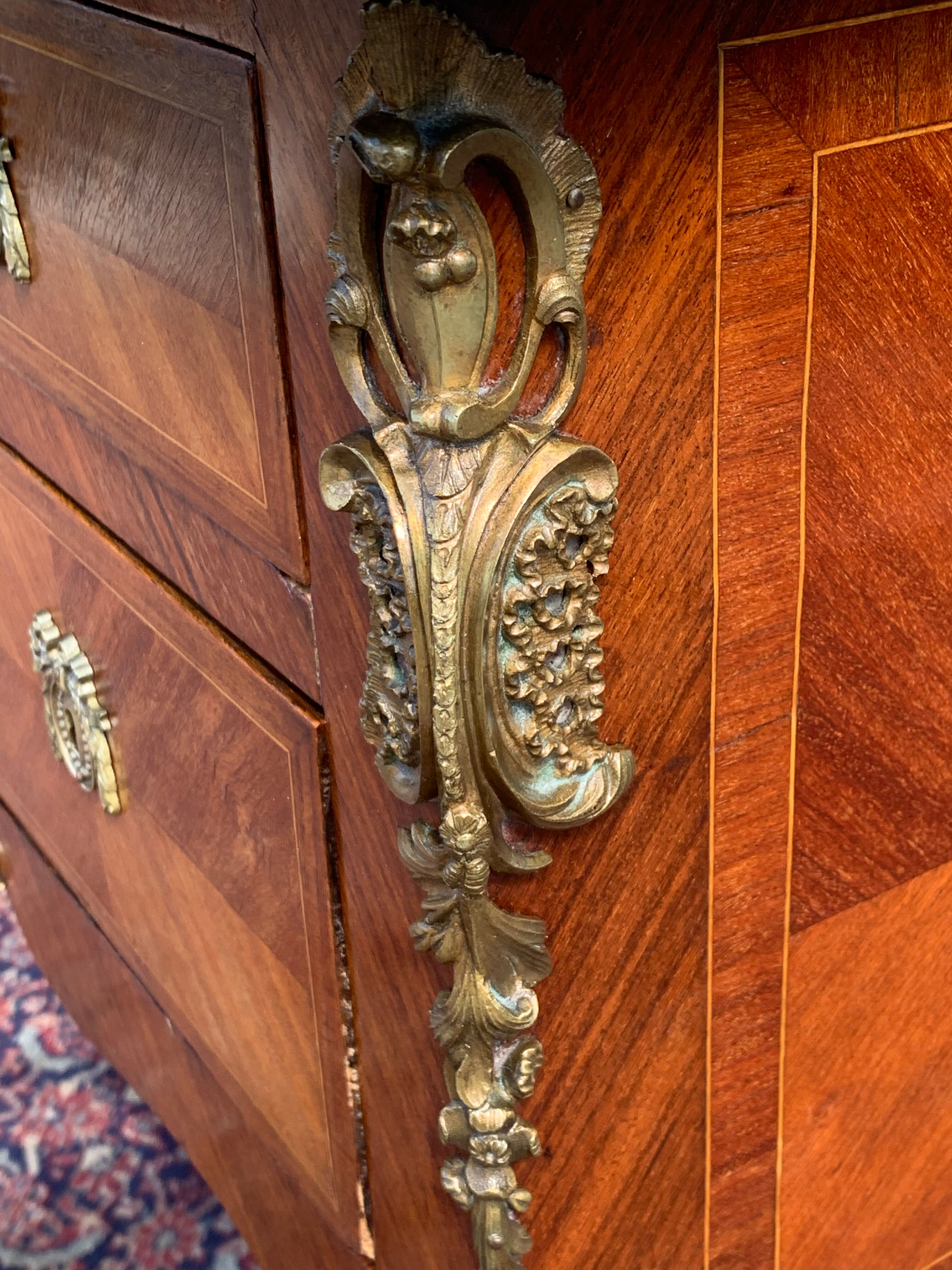 Desk in louis XV marquetry