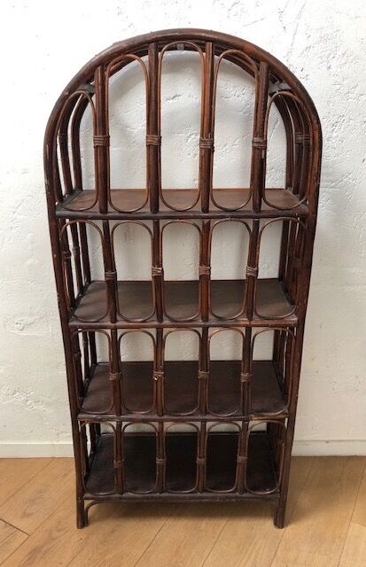 Shelf in rattan and bamboo