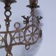 candelabrum decorative peacock wheels solid brass three lights
