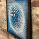 Painting / Vintage screen print 70'S after Victor VASARELY under framed glass