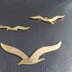 Ensemble de 3 oiseaux en laiton