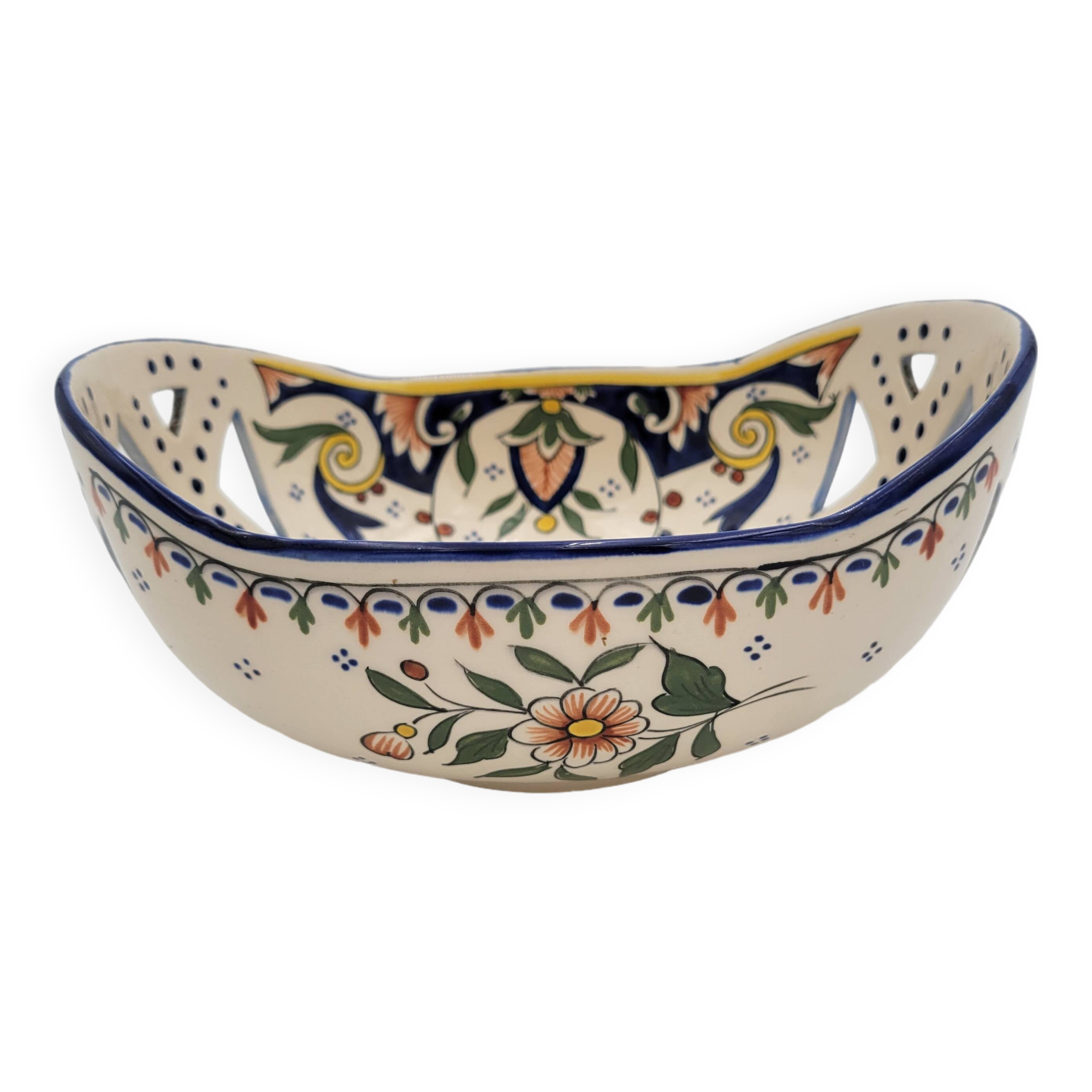 Pierced cup in Rouen earthenware