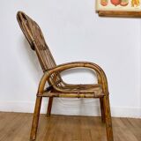 Fauteuil en rotin vintage