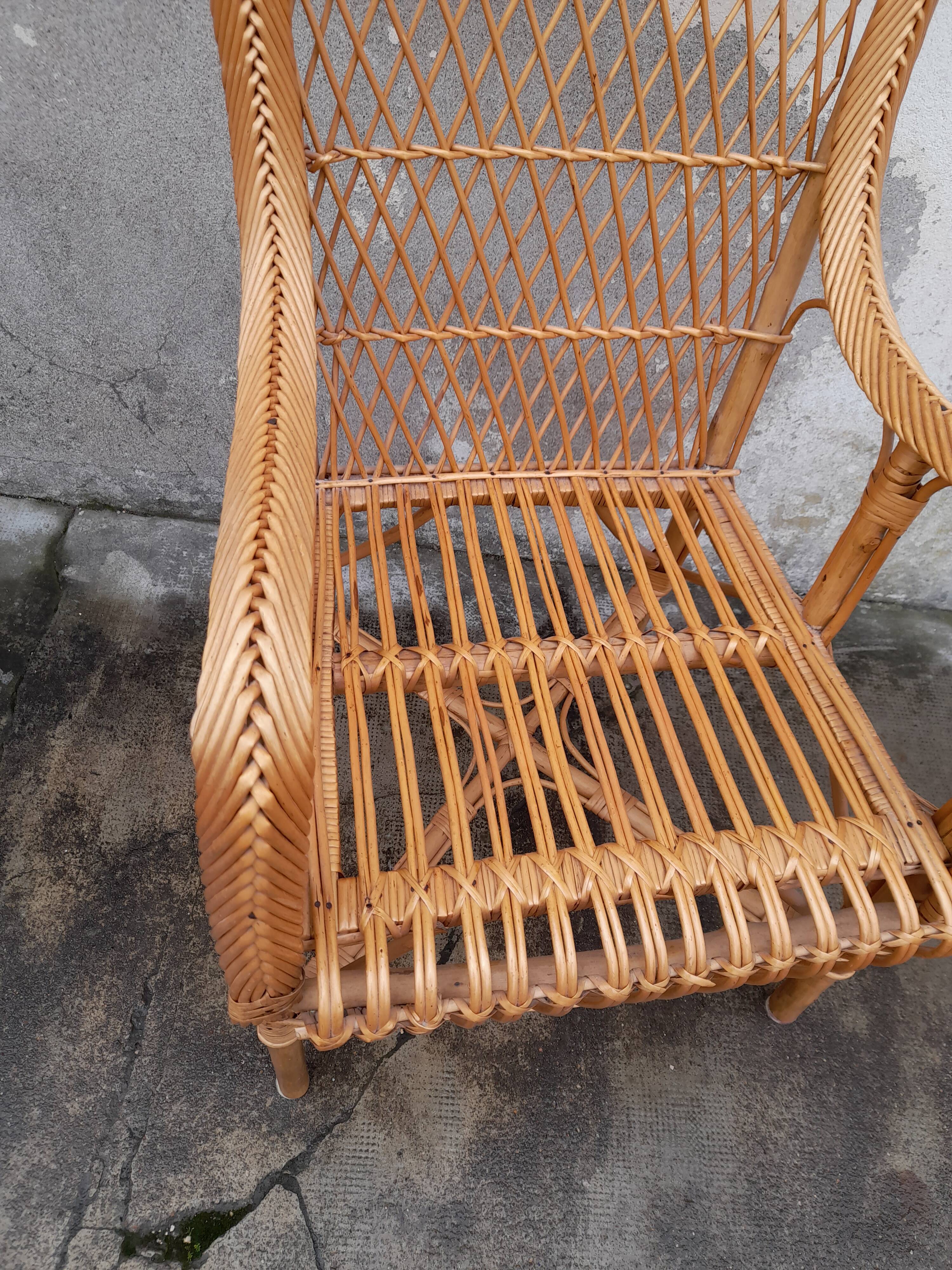 Rattan armchair from the 1950s