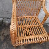 Fauteuil en rotin année 50