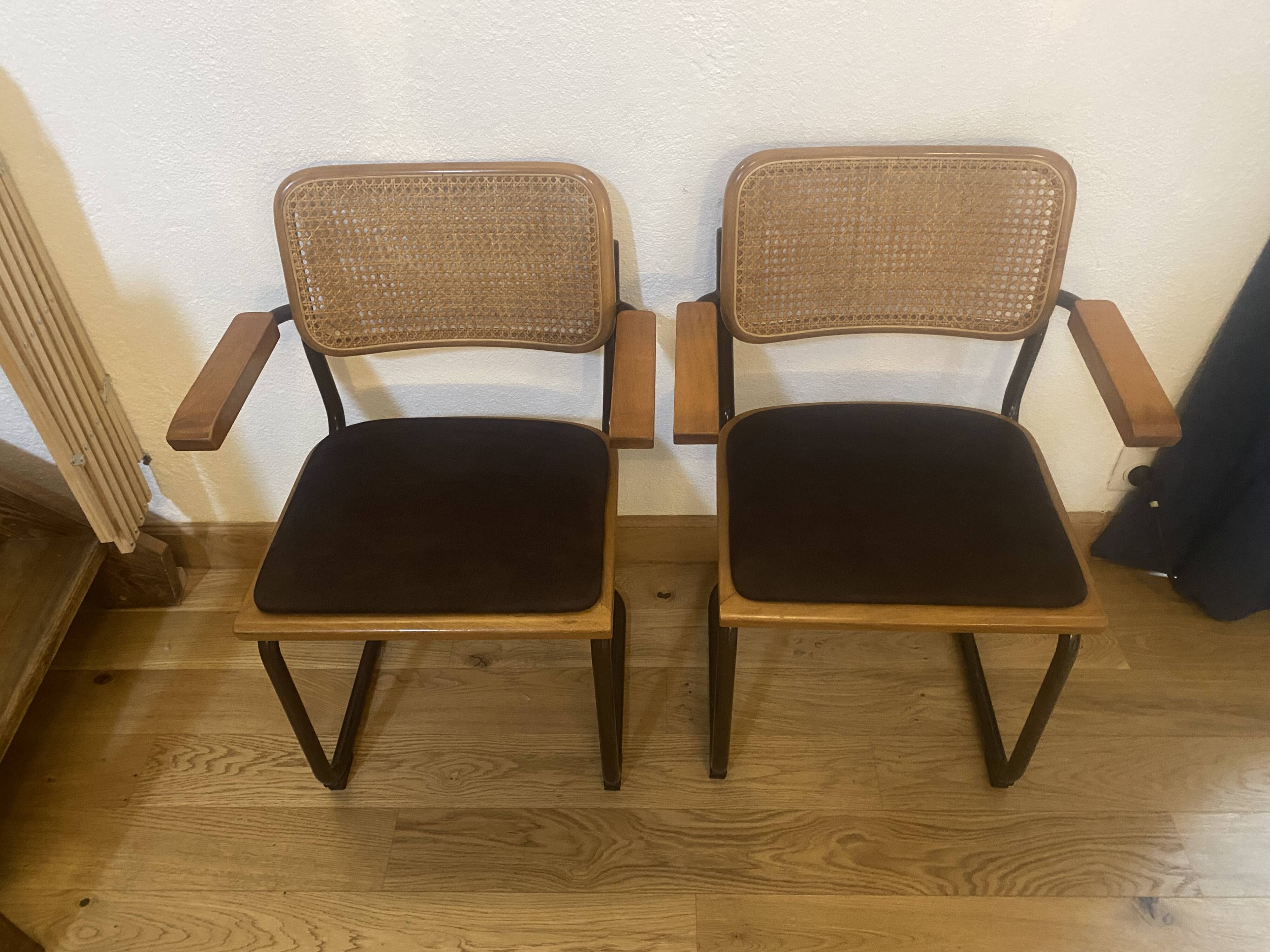 Paire de fauteuils rénovés type Breuer B64