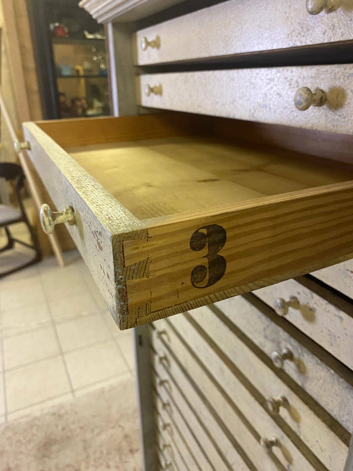 Workshop cabinet - haberdashery cabinet with 20 drawers