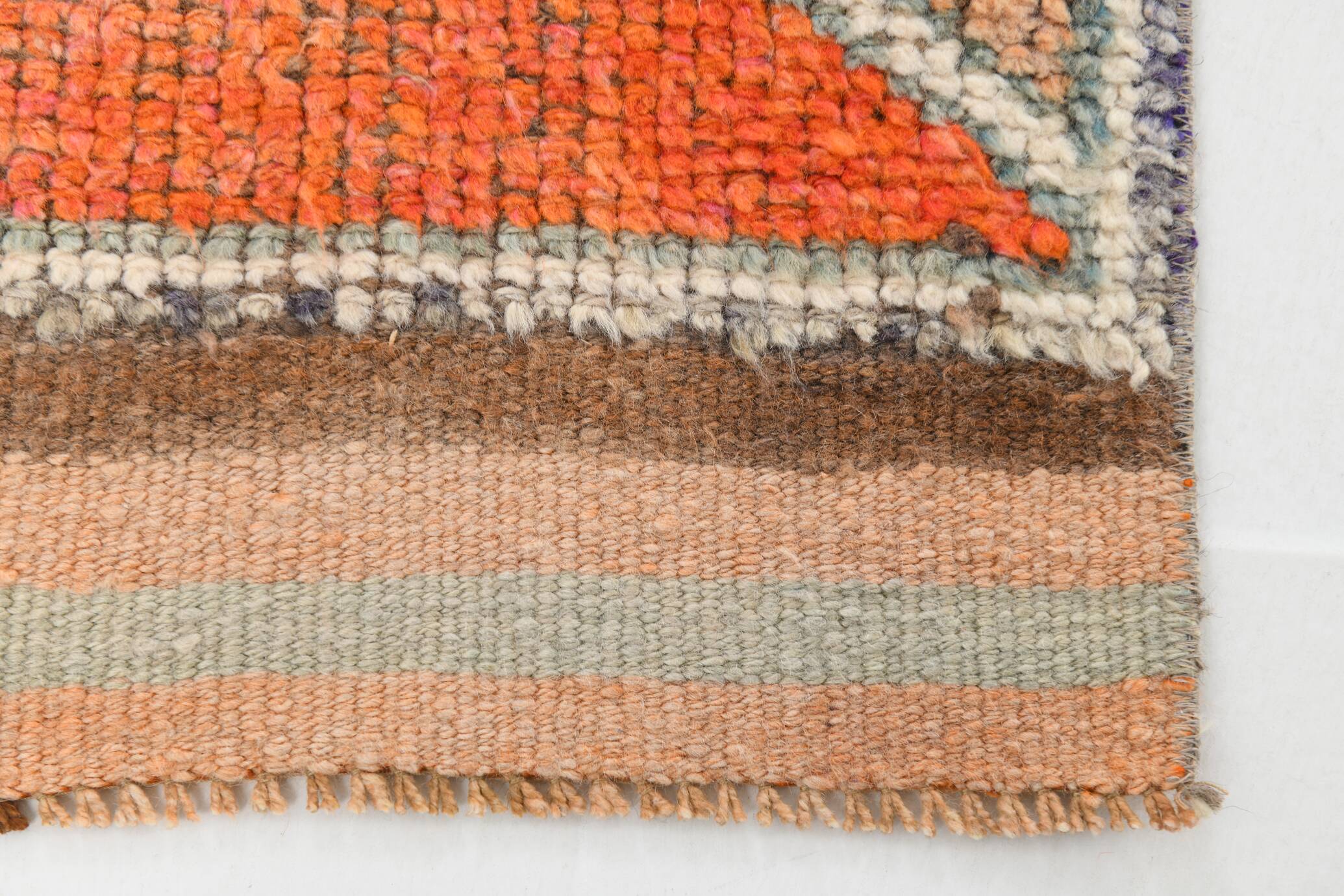 Light Orange & Pembe Vintage Runner Rug For Home Decor, 88x323 Cm