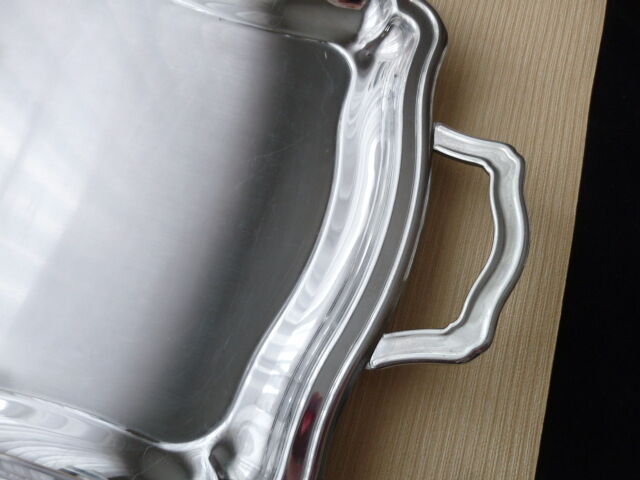 Stainless steel service tray 44.5 x 34 cm