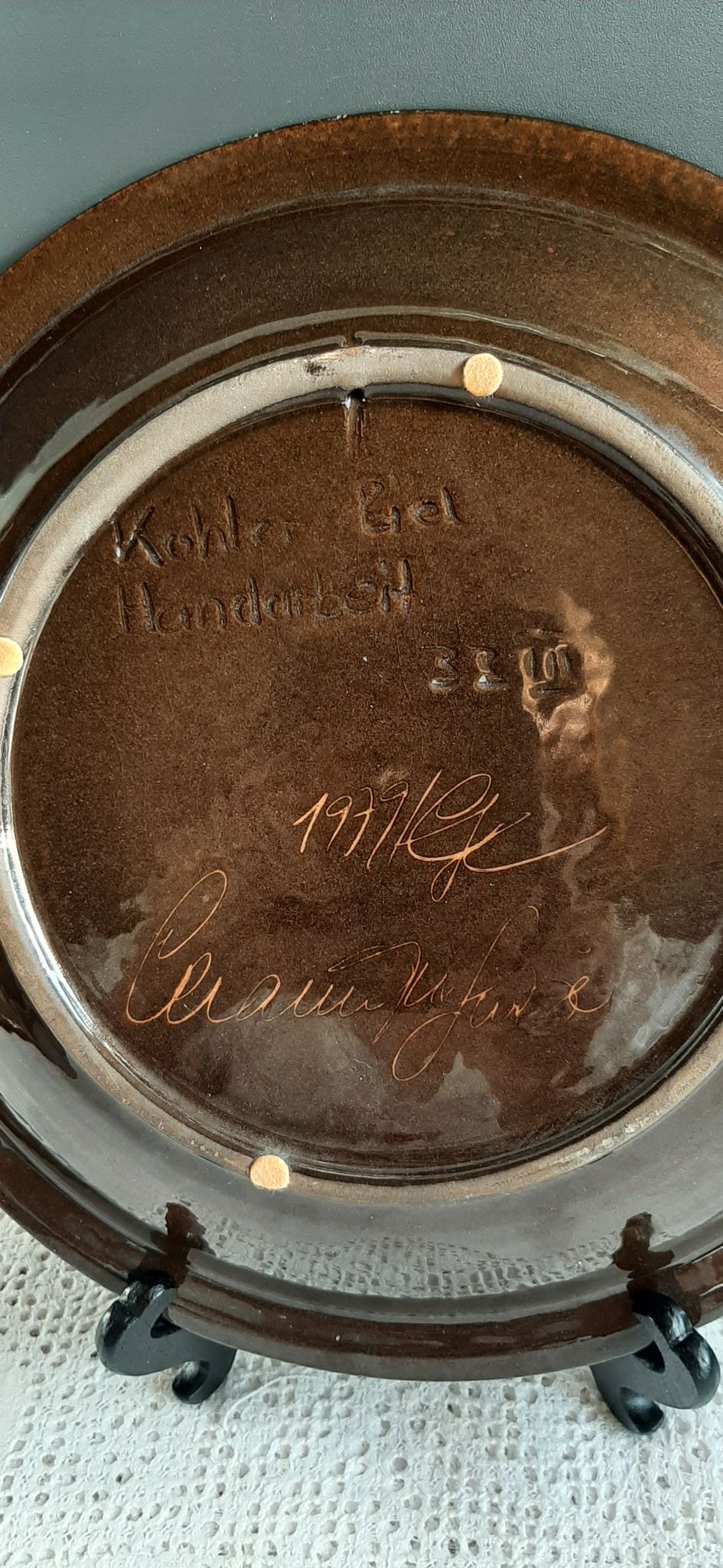 Decorative plate Hugo Kohler Biel