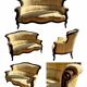 Elegant Louis XV style basket sofa
