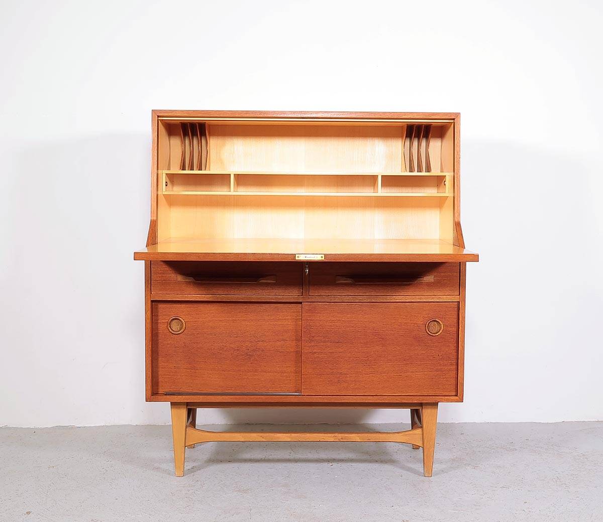 Vintage teak secretary from the 60s