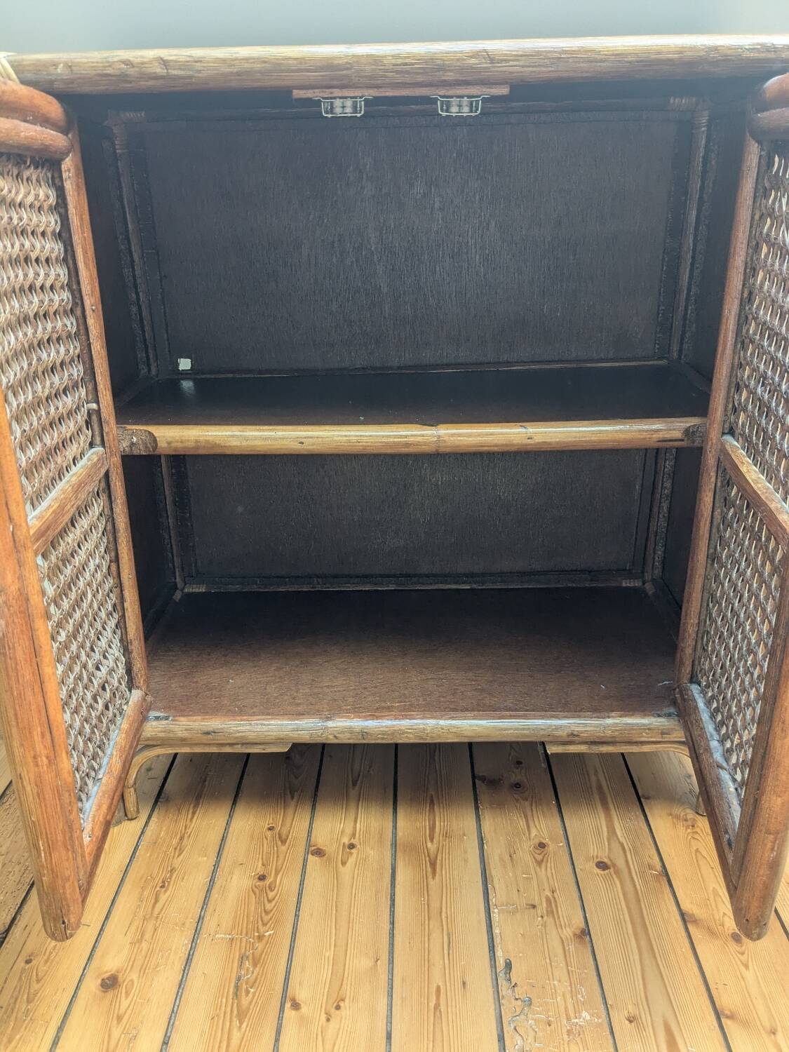 Rattan and cane sideboard