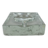 Brutalist glass ashtray from the 70s