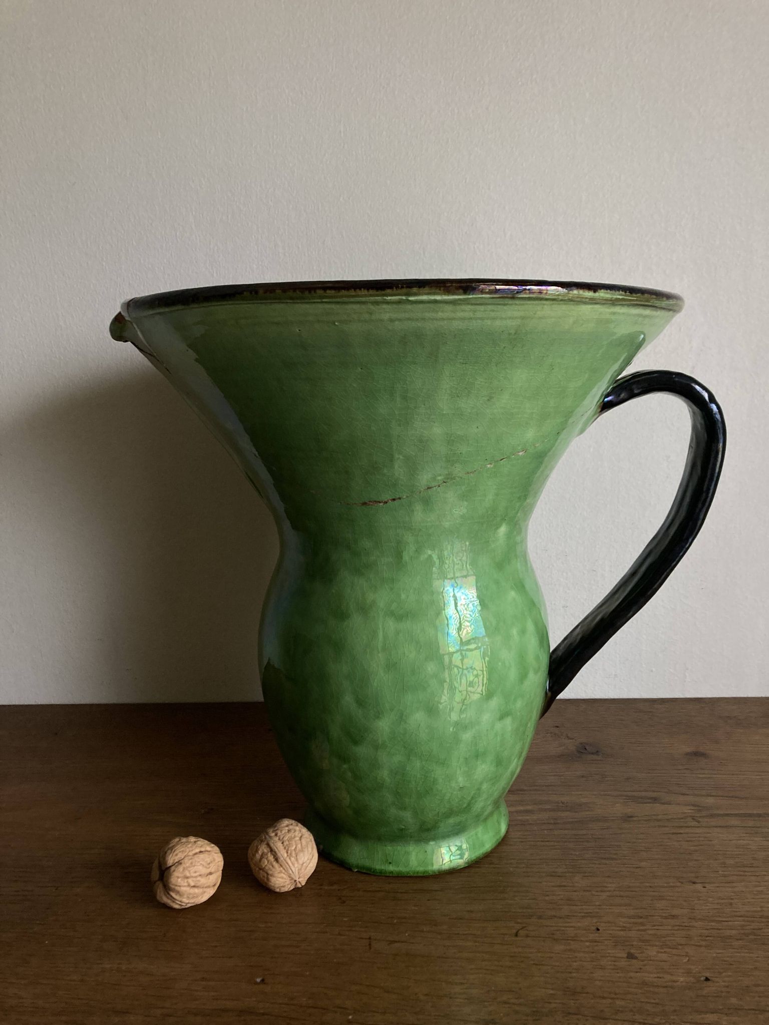 XXXXL glazed earthenware vase by Etienne Noel in Dieulefit, 1950