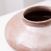 Gudrun Schenk Studio Ceramic Vase in beige-pink glaze - German Mid-Century Flower Vase, 1950s