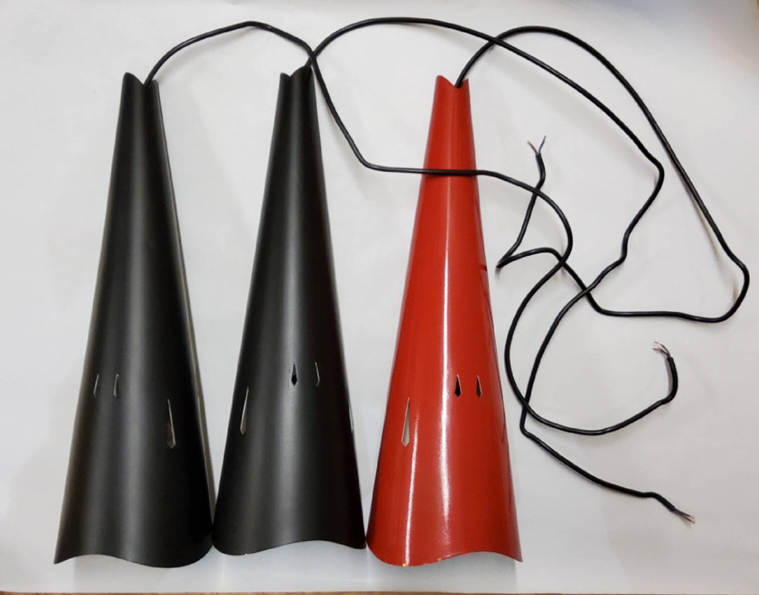 Vintage perforated metal suspensions