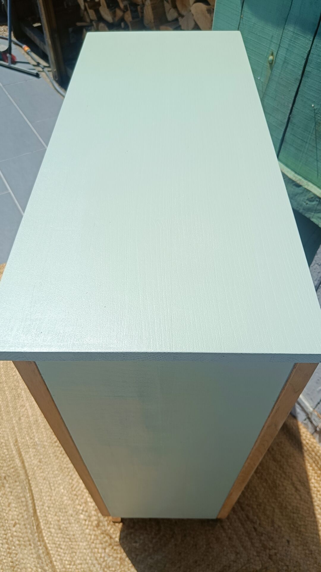 Revalued wood and green buffet