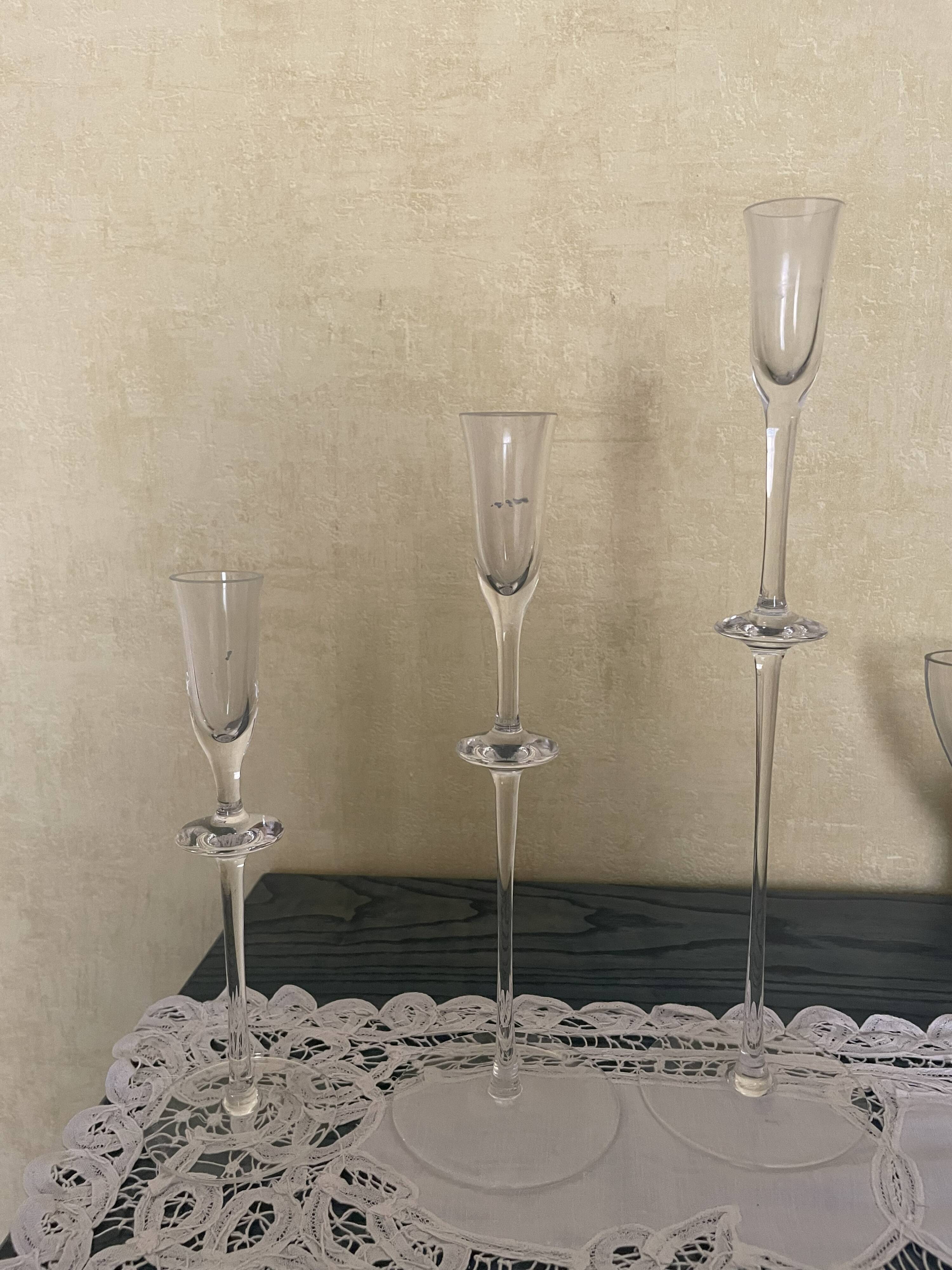 trio of flower vases / crystal candle holders Villeroy & Boch