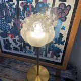 Table lamp bubbled glass globe