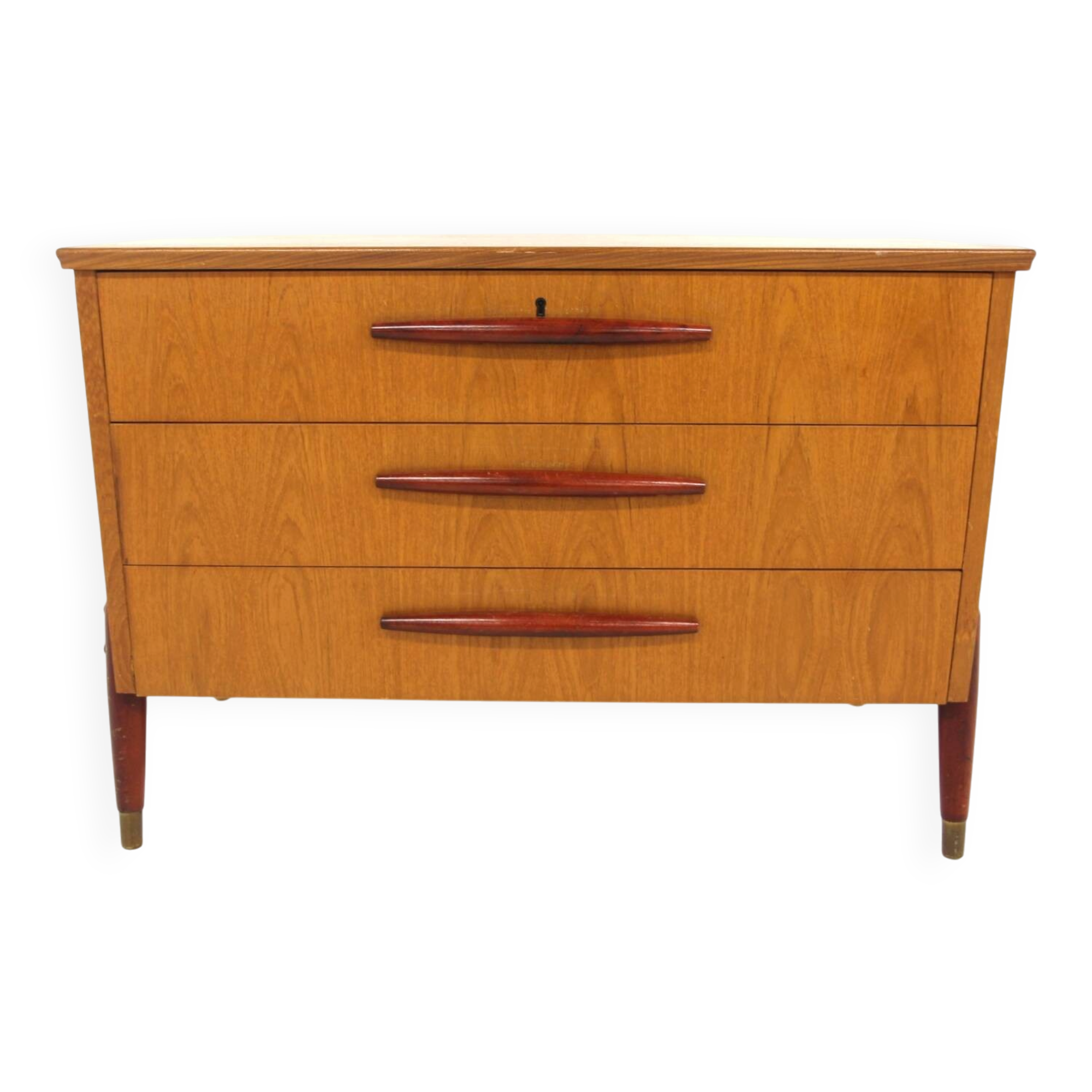 Commode scandinave en teck, Bröderna Gustavssons, Markaryd, Suède, 1960