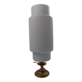 Vintage gold metal opaline lamp