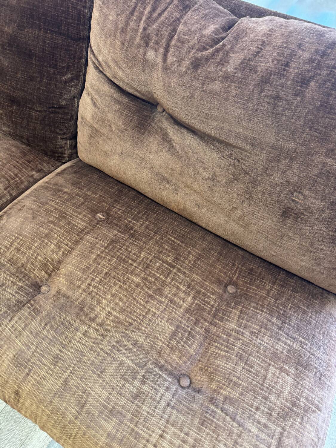 Roche Bobois velvet sofa 70s