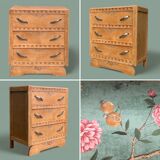 Commode art déco 1930 en bois brut