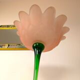 Ancien bougeoir en verre italien