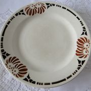 Round flat on foot shower faience art deco ennege 1929