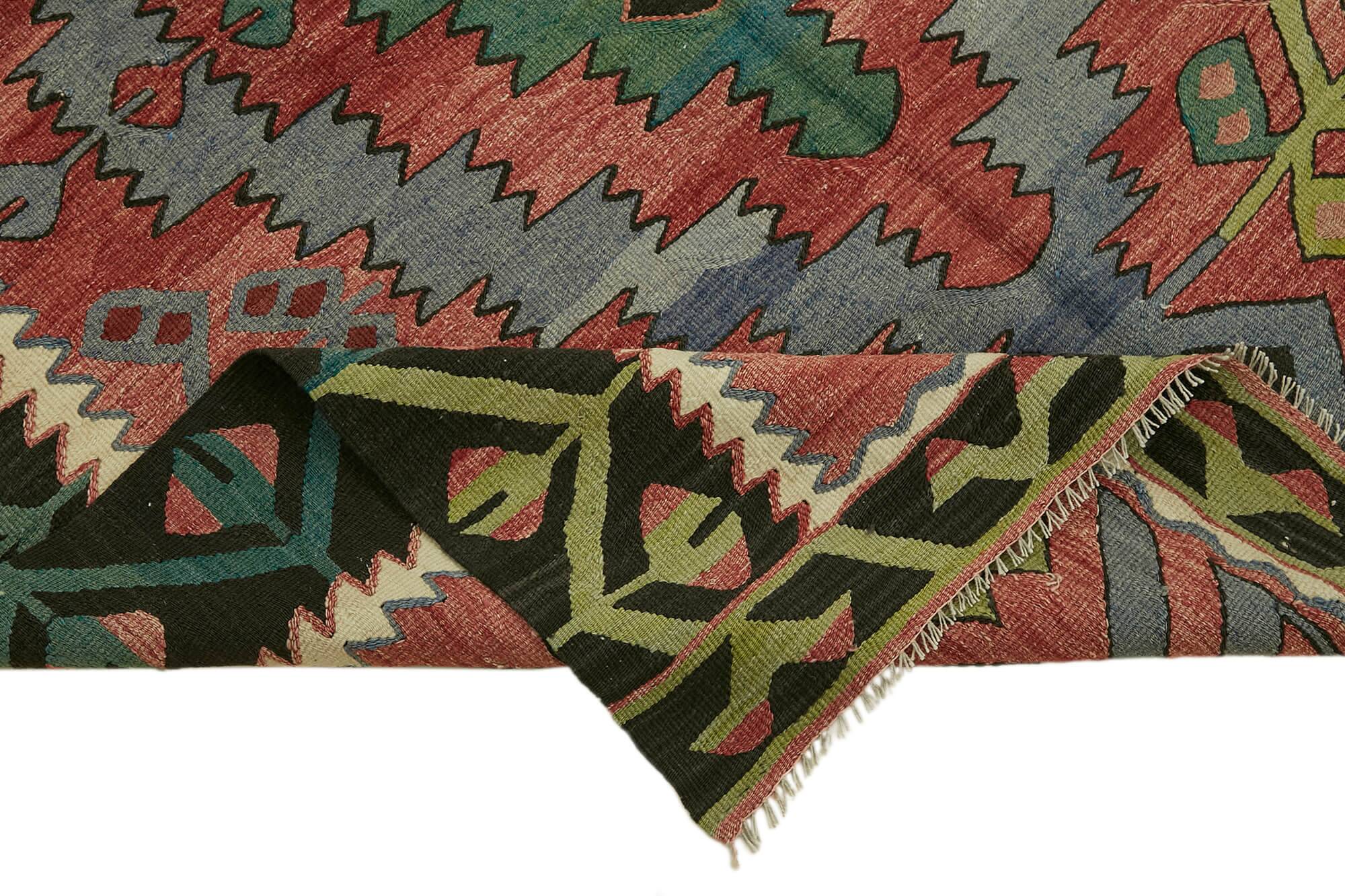 Turkish Handmade Vintage Anatolian Kilim 143 cm x 300 cm