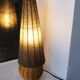 Wicker ball lamp, bead lampshade, vintage