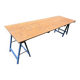 Farm wooden tavern table on trestles