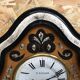 Clock pendulum ox eye wood decoration mother-of-pearl dial enamelled vintage