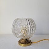 Art Deco bronze and glass lamp