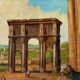 "The forum", a naive and romantic vision of Roman ruins, Italy, 19th century.