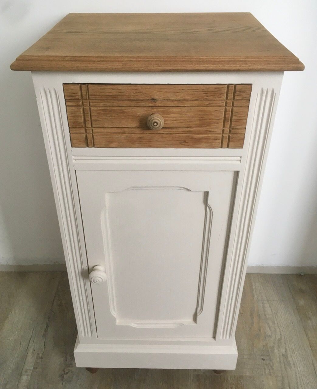 Old wooden bedside