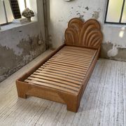 Bed 1 place "palm" wicker and rattan Vivai Del Sud