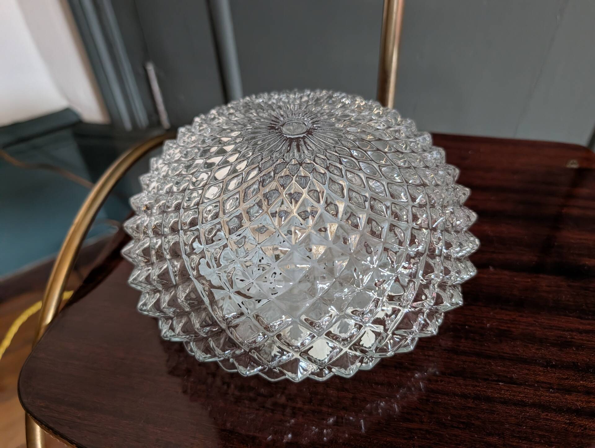 Vintage moulded glass wall light / ceiling light