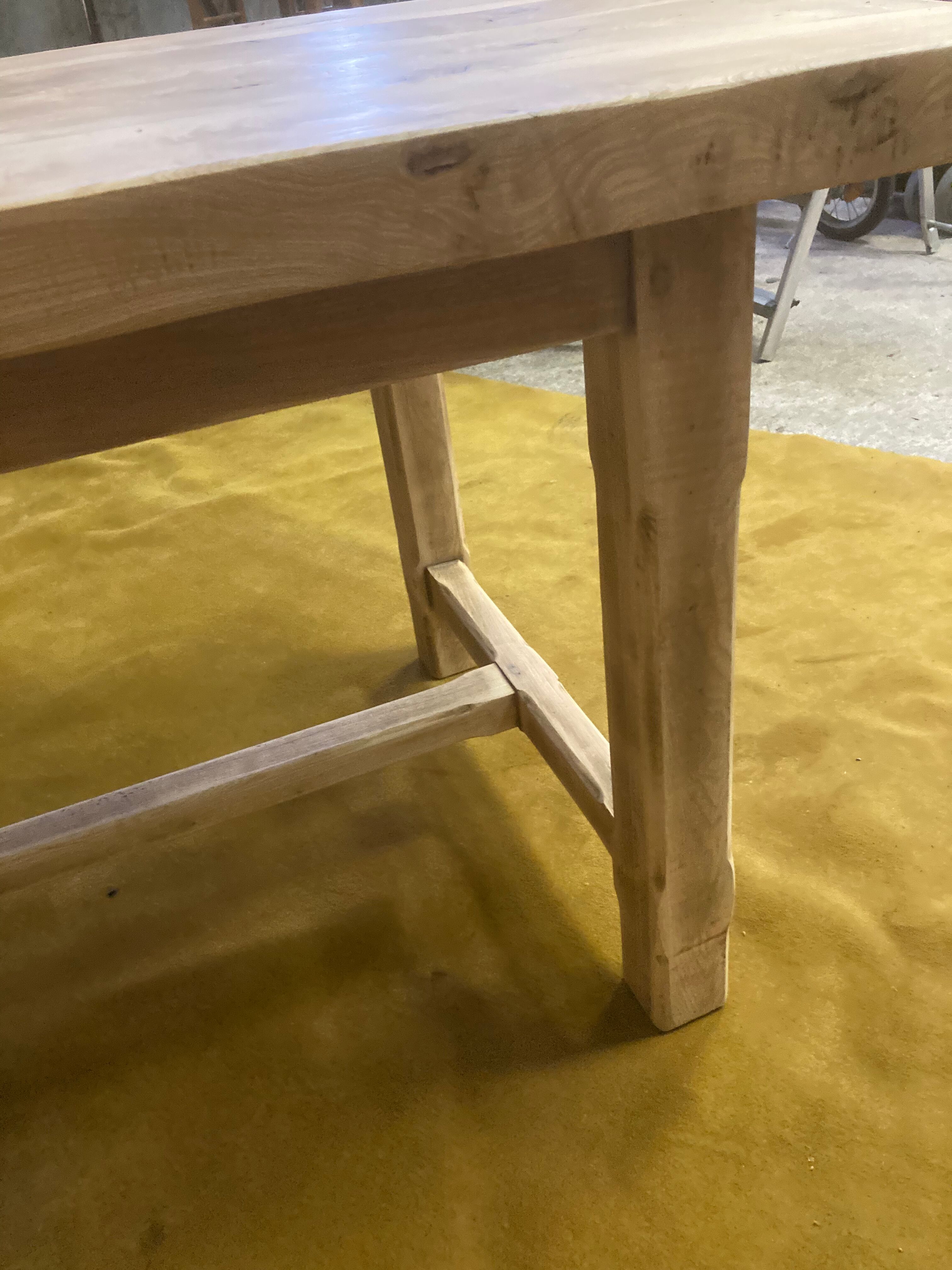 Farmhouse table bois brut