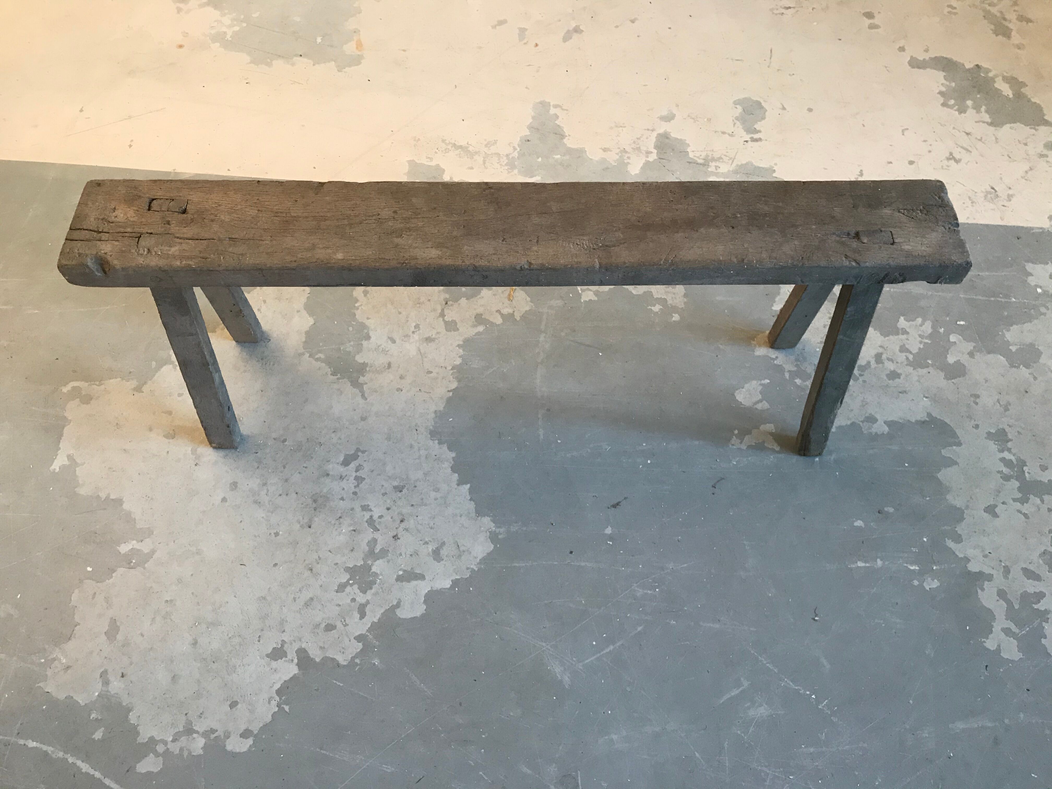 Massive oak bench