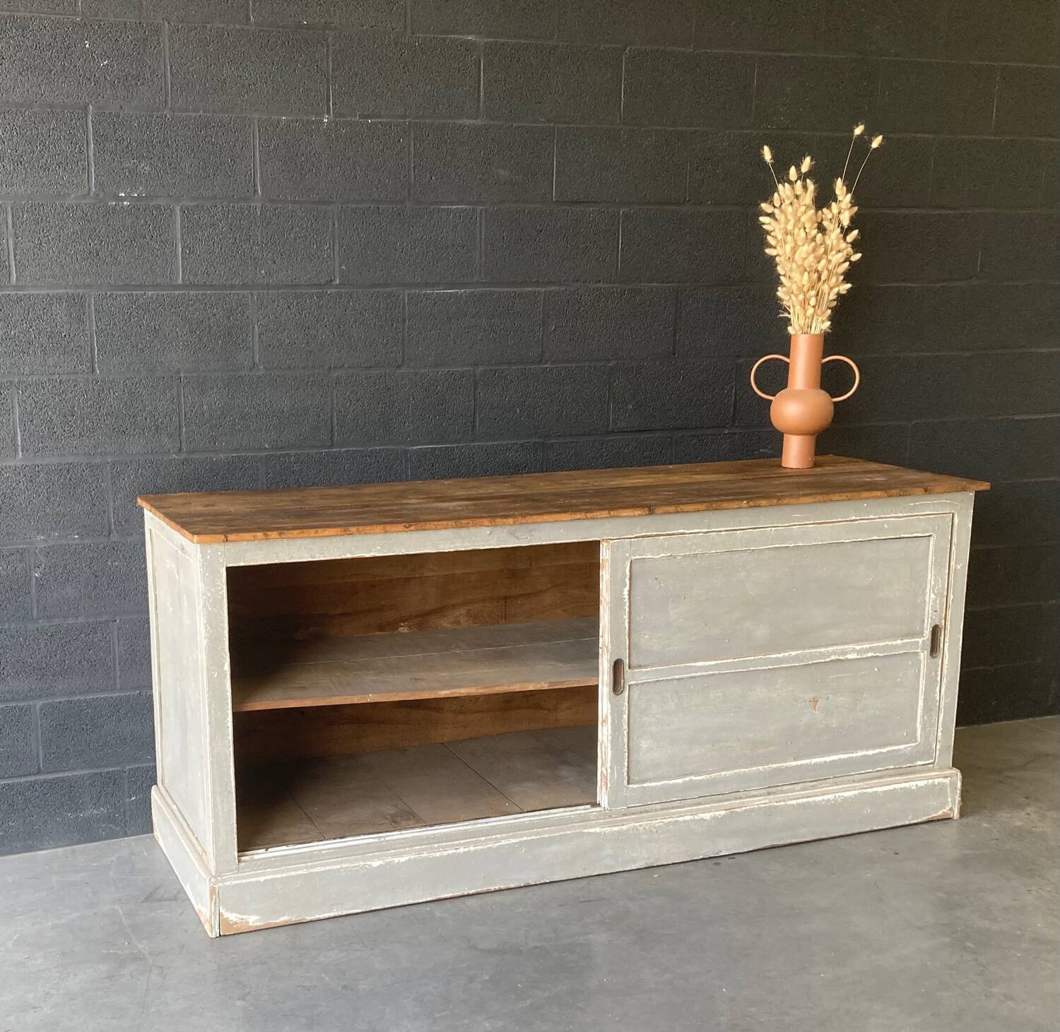Old trade furniture with sliding door