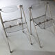 Paire de chaises pliantes modernes en plexiglas