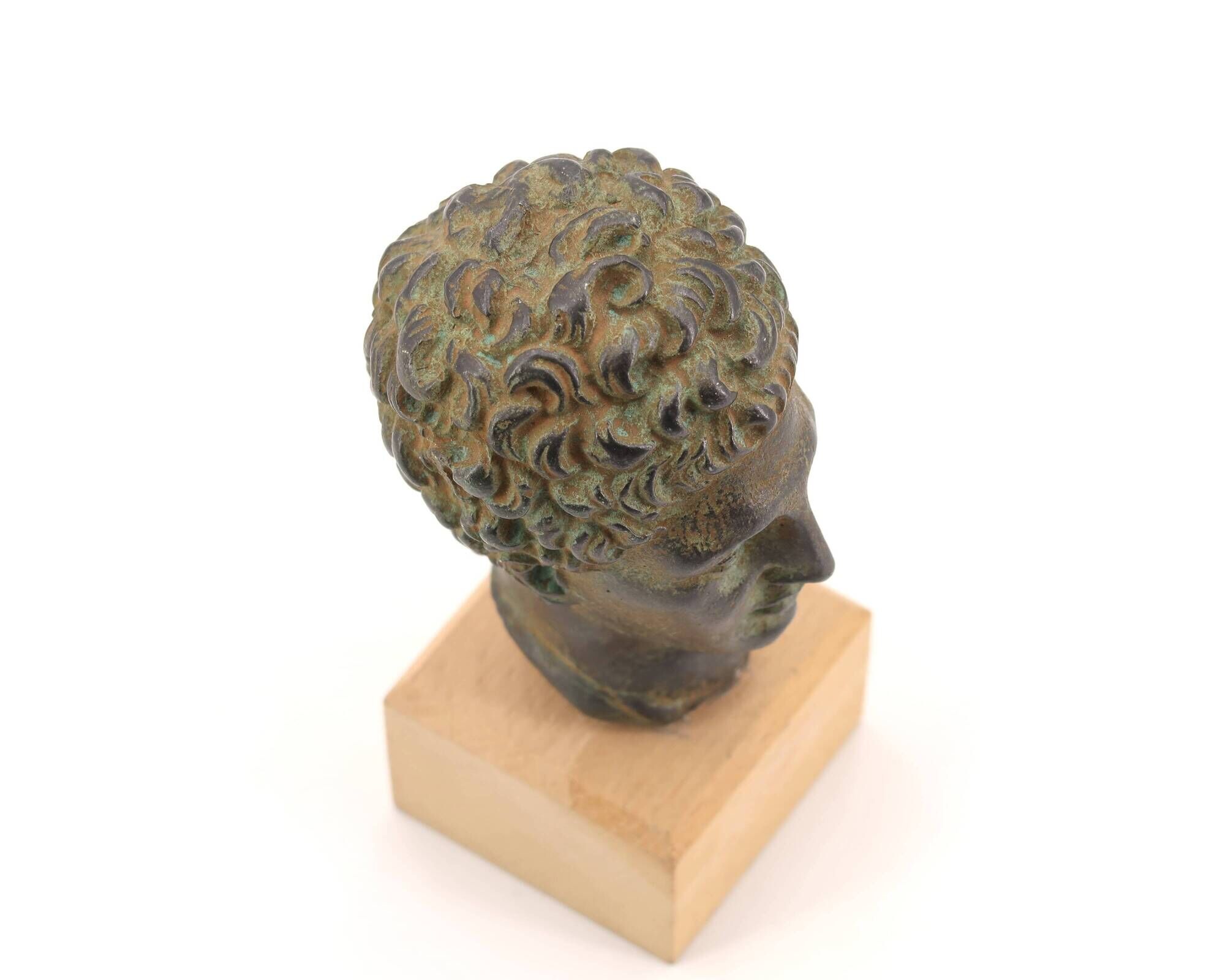 Paperweight bust of Hermes in patinated plaster, 1970s
