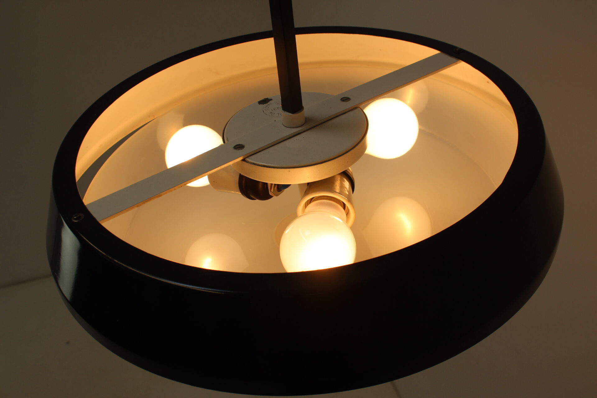 Midcentury space age ufo pendant by drupol, 1970s