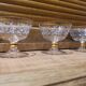 3 champagne glasses in fine gold crystal glass engraved
