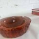 vintage orange alabaster ashtray